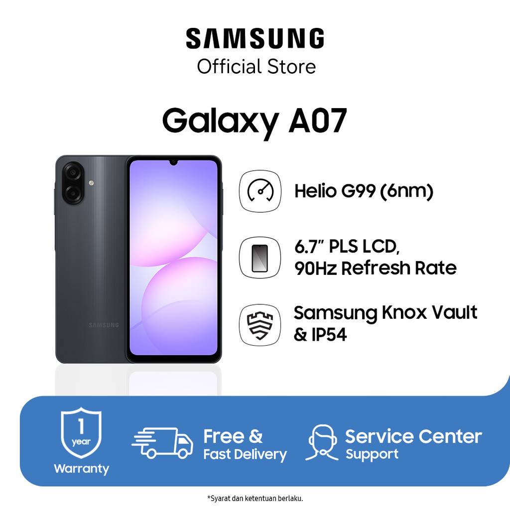 Jual Samsung Galaxy A07 5G 6/128GB - Black | Shopee Indonesia