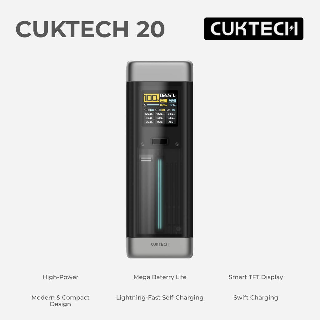 Jual CUKTECH 20 Power Bank 25.000mAh 210W Max | Shopee Indonesia