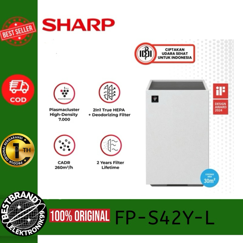 Jual SHARP FP-S42Y-L AIR PURIFIER PUREFIT FPS42YL | Shopee Indonesia