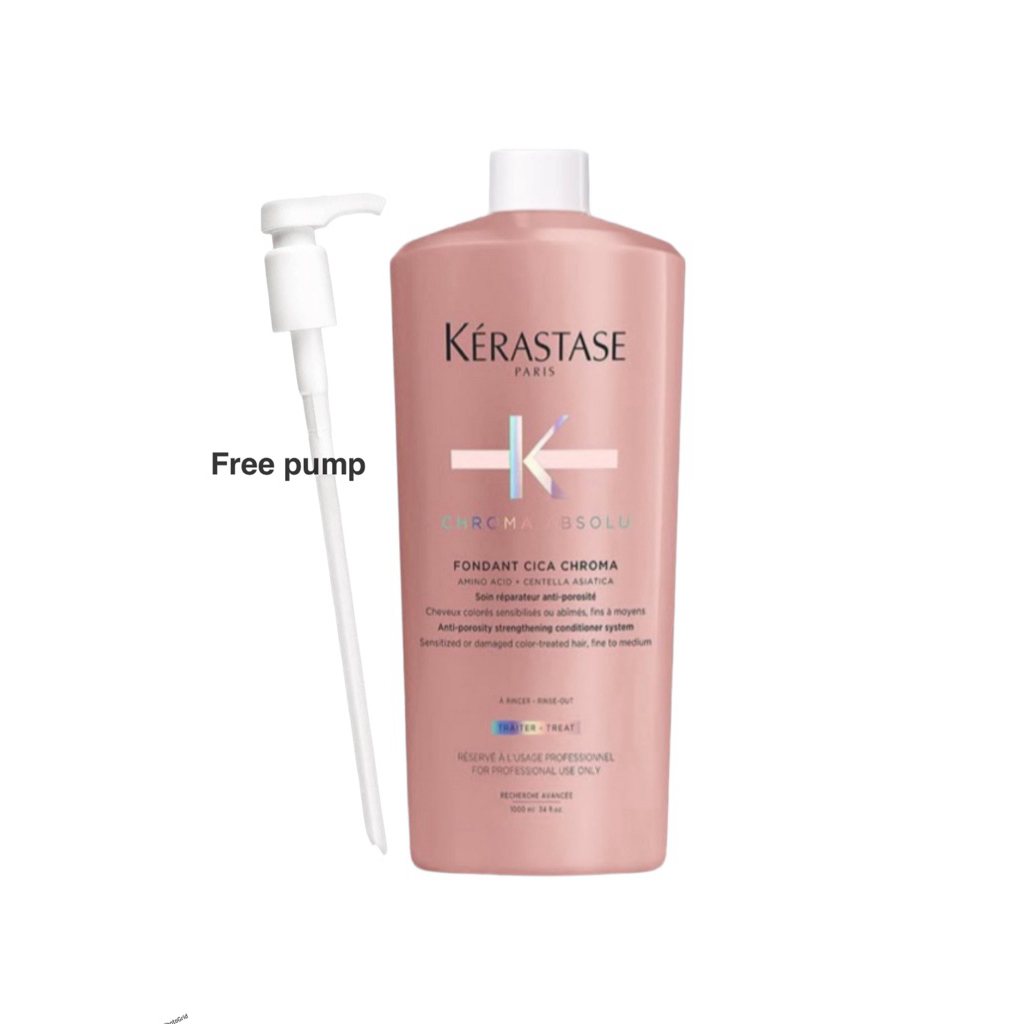 Kondisioner KERASTASE CHROMA ABSOLU FONDANT CICA CHROMA 1000 ml conditioner rambut warna