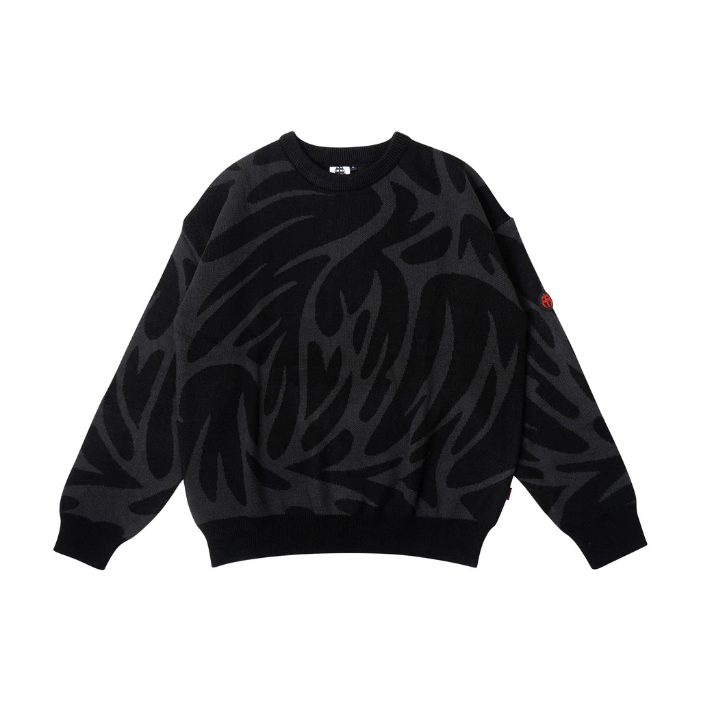 Jual Metaphores Store Sweater Knit Nightroot - Black On Black | Shopee Indonesia