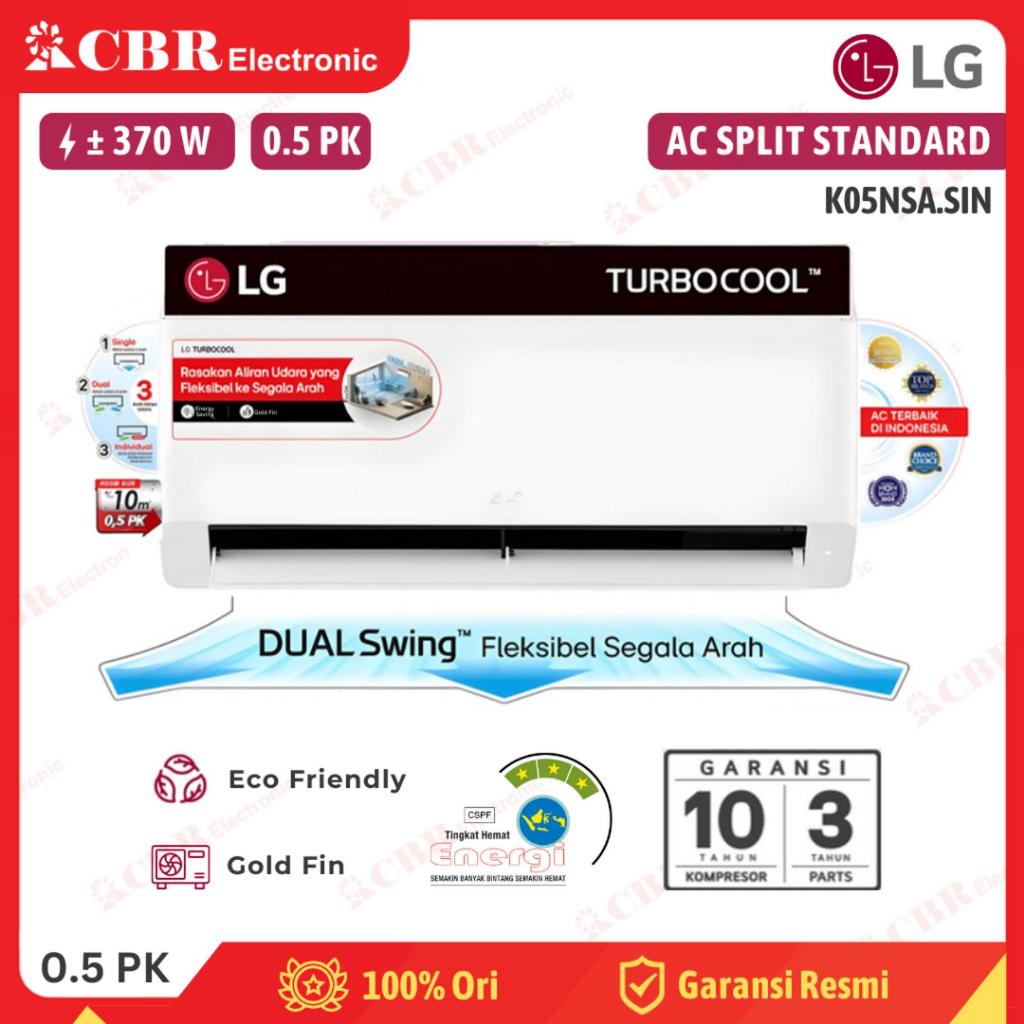 Jual AC LG TURBOCOOL STANDARD 1/2 0.5 PK - K05NSA.SIN (R32) / K05 | Shopee Indonesia