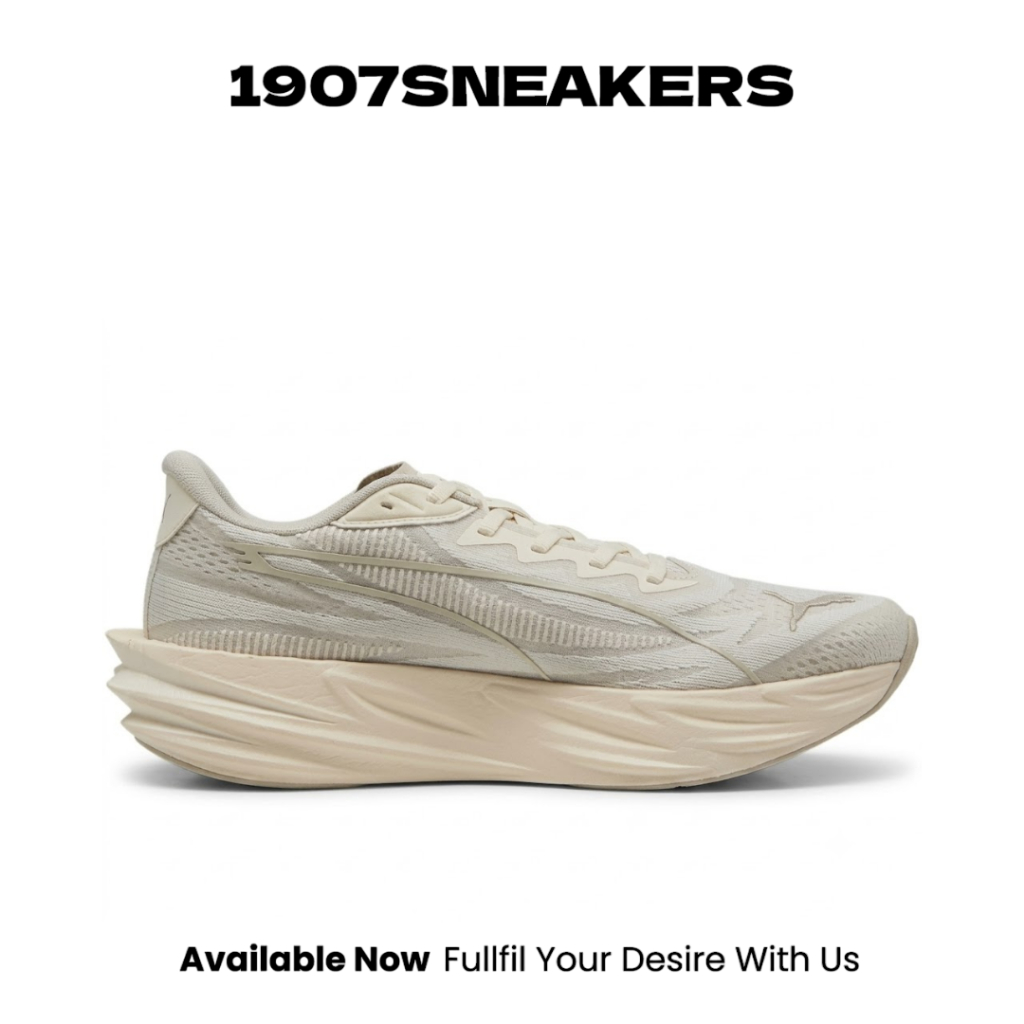 Sepatu Lari Pria Puma Deviate Pure Nitro - Alpine Snow/Warm White PMA313904-03