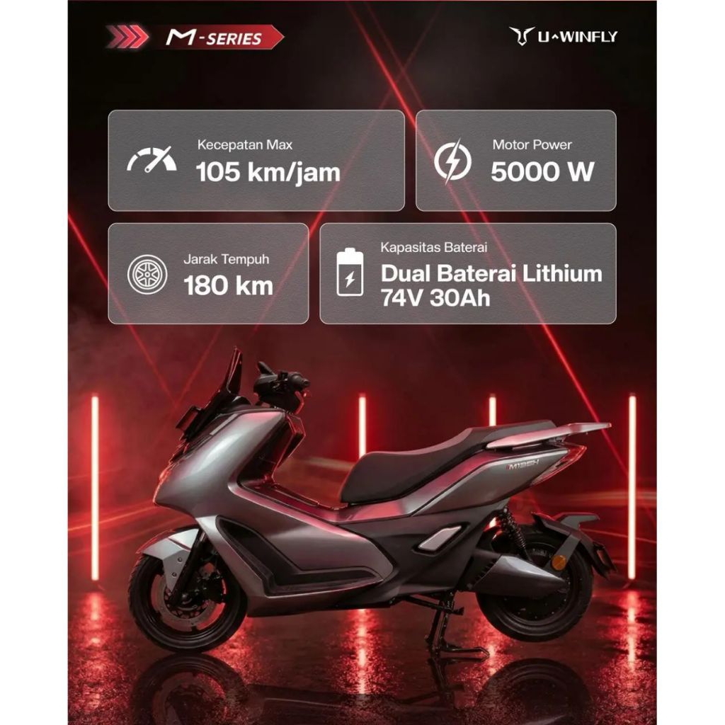 Jual MOTOR Listrik UWINFLY M135H // M135 H | Shopee Indonesia