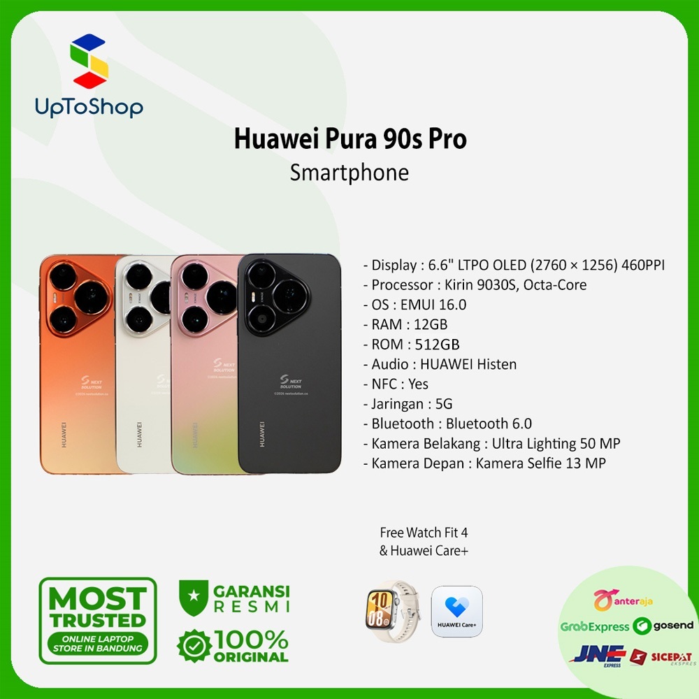 Jual Huawei Pura 90s Pro 12/512GB Kirin 9030S | 6.6" LTPO OLED | EMUI 16.0 | 5G - Garansi Resmi | Shopee Indonesia