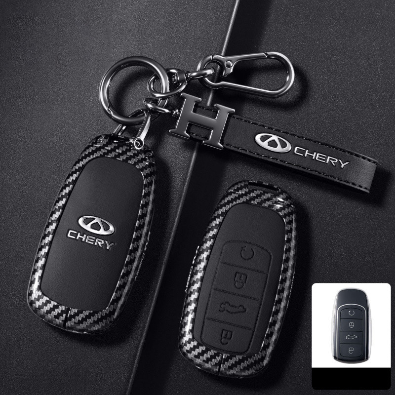 Jual Untuk Chery Tiggo Cross CSH/ Tiggo 8 CSH/ Omoda E5/Omoda 5/Omoda C5/Tiggo 8 Pro/Tiggo 9 CSH Casing Kunci Mobil Key Case Paduan logam motif serat karbon Leather Kunci Mobil Sarung Kunci Gantungan | Shopee Indonesia