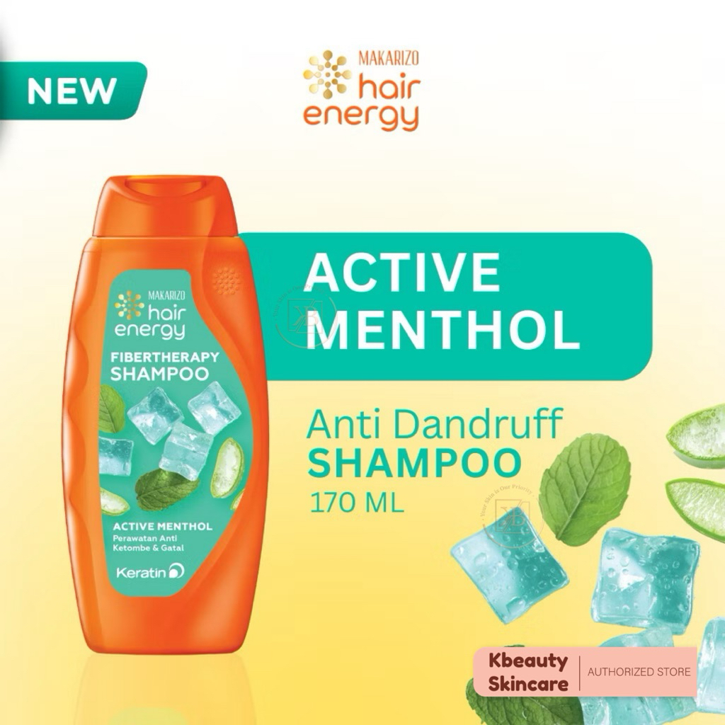 Makarizo Hair Energy Fibertherapy Shampoo Active Menthol 170mL