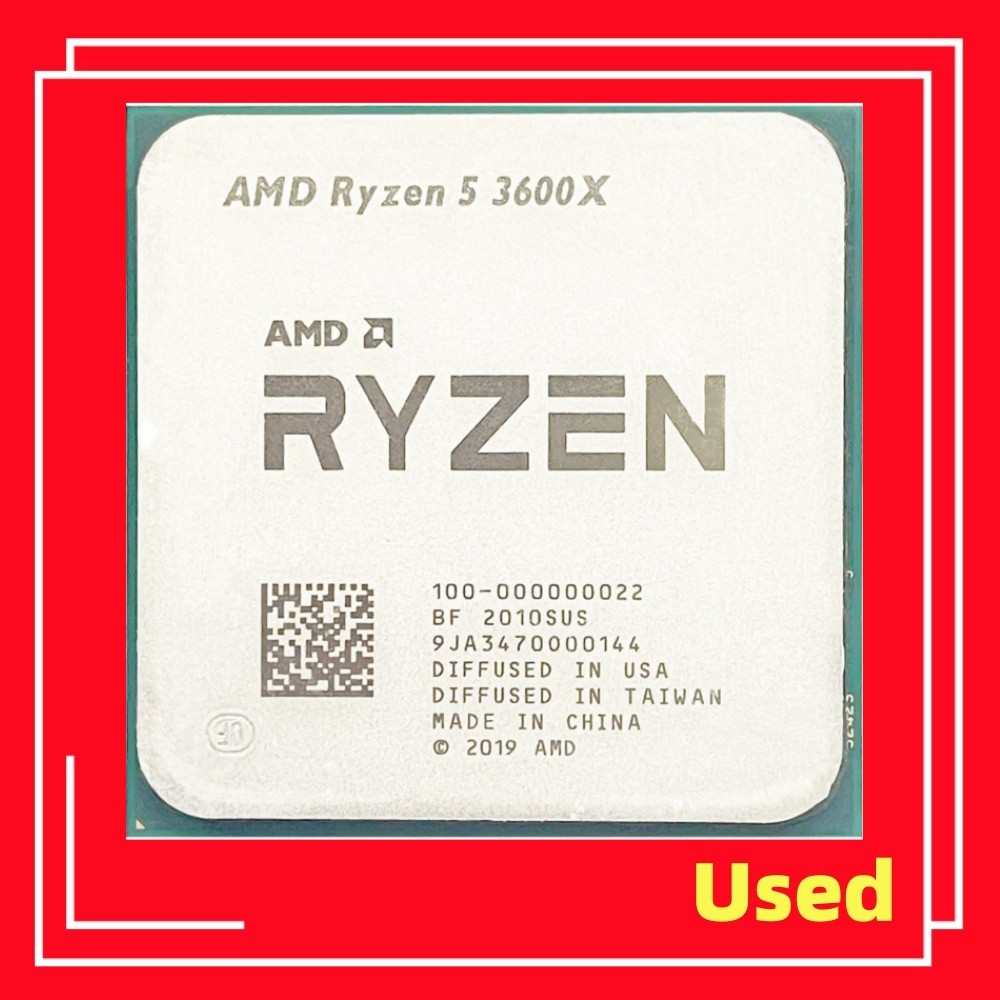 AMD Used Ryzen 5 3600X R5 3600X Six-Core Twelve-Thread 3.6Ghz L3/32M 65W 7NM Socket AM4 CPU Processor 100-000000031