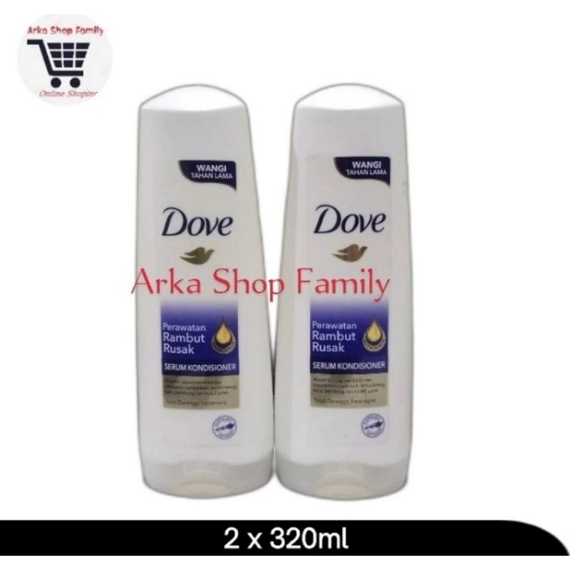TWINPACK Dove Kondisioner Perawatan Rambut Rusak 320ml - Conditioner Total Damage Treatment 320 ml