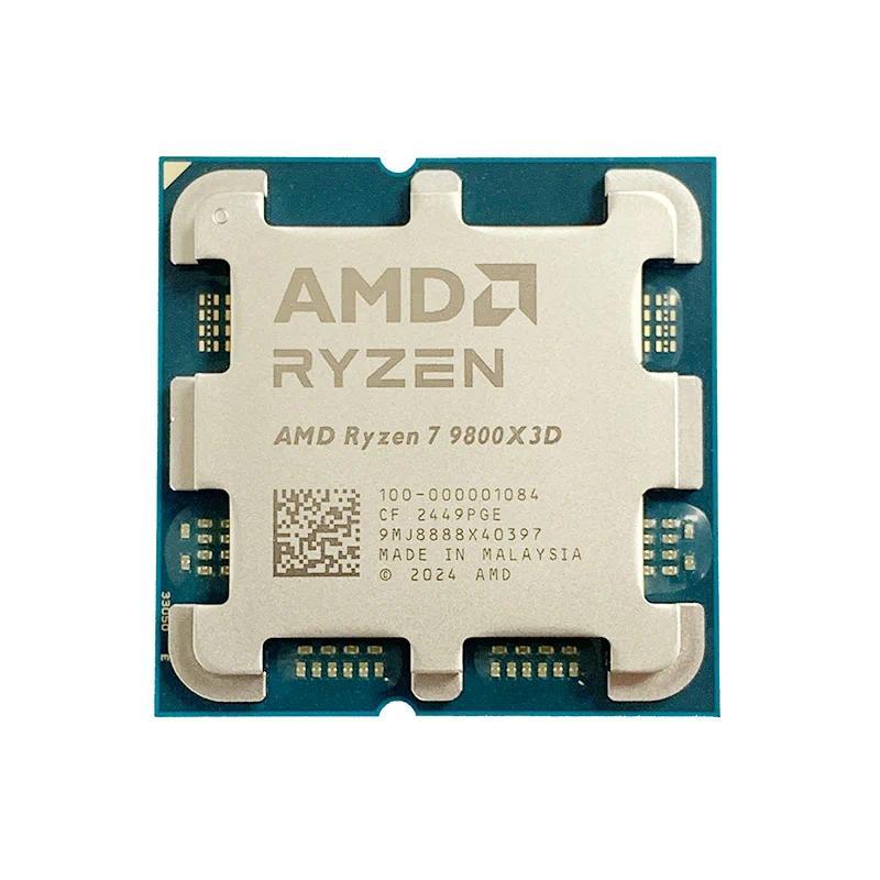 AMD Ryzen 7 9800X3D New R7 9800x3d Gaming CPU 5.2GHz 8-Core 16-Thread L3=96M 100-100001084 4NM TDP 120W Socket AM5 But Not Fan 3