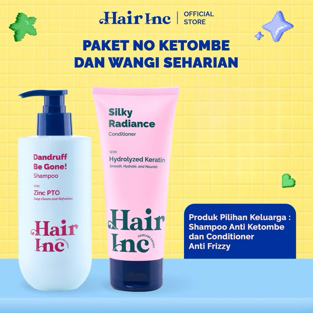 Hair Inc Dandruff Be Gone! Shampoo 320 ml + Hair Inc Silky Radiance Conditioner 180 ml [ManosaBeauty]