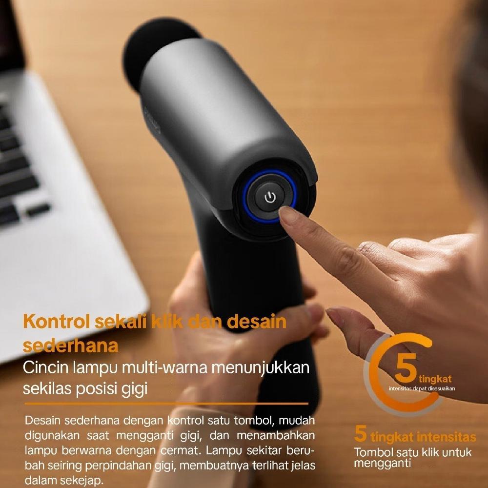 Terbaru Philips Massager PPM7324 Massage Gun Portable Elektrik Muscle Pijat 8kg Kedalaman Memukul 8mm 3 in 1