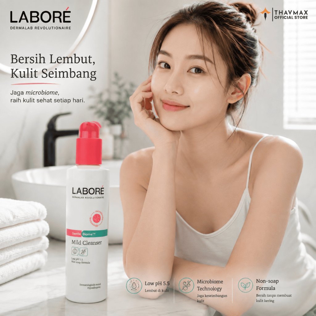 Labore GentleBiome Mild Cleanser Low pH 5.5 Microbiome Facial Cleanser Sabun Wajah
