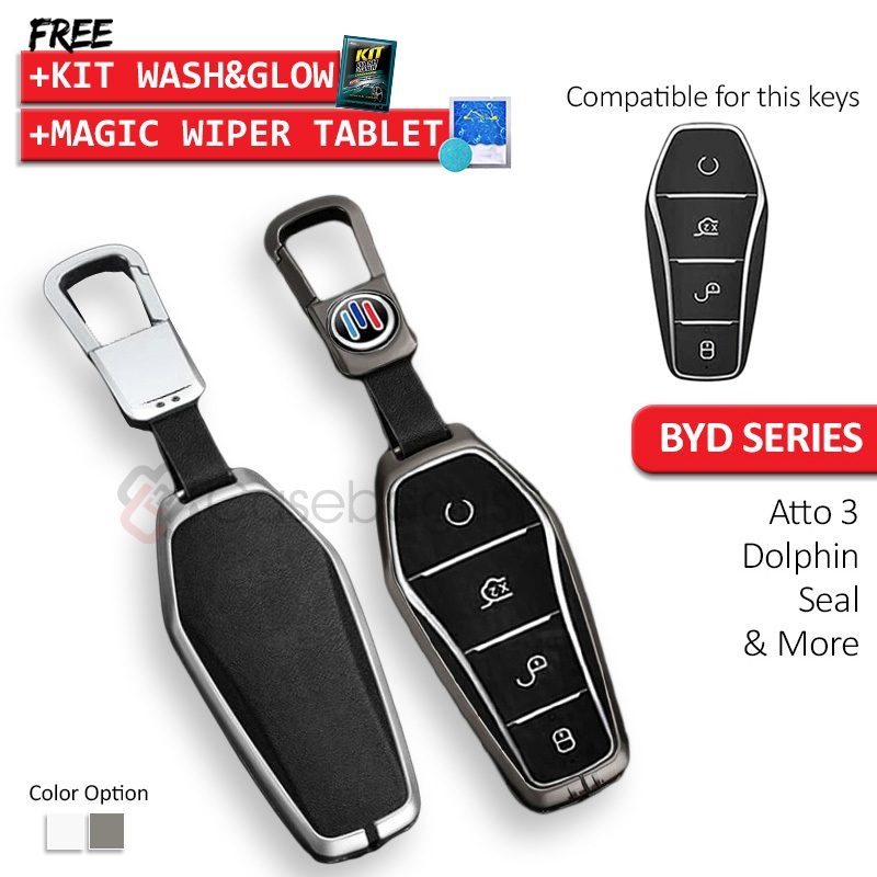 Jual BYD Seal Performance Premium 2024 2025 2026 - Alloy Leather Case Kunci Mobil Key Cover 1A | Shopee Indonesia