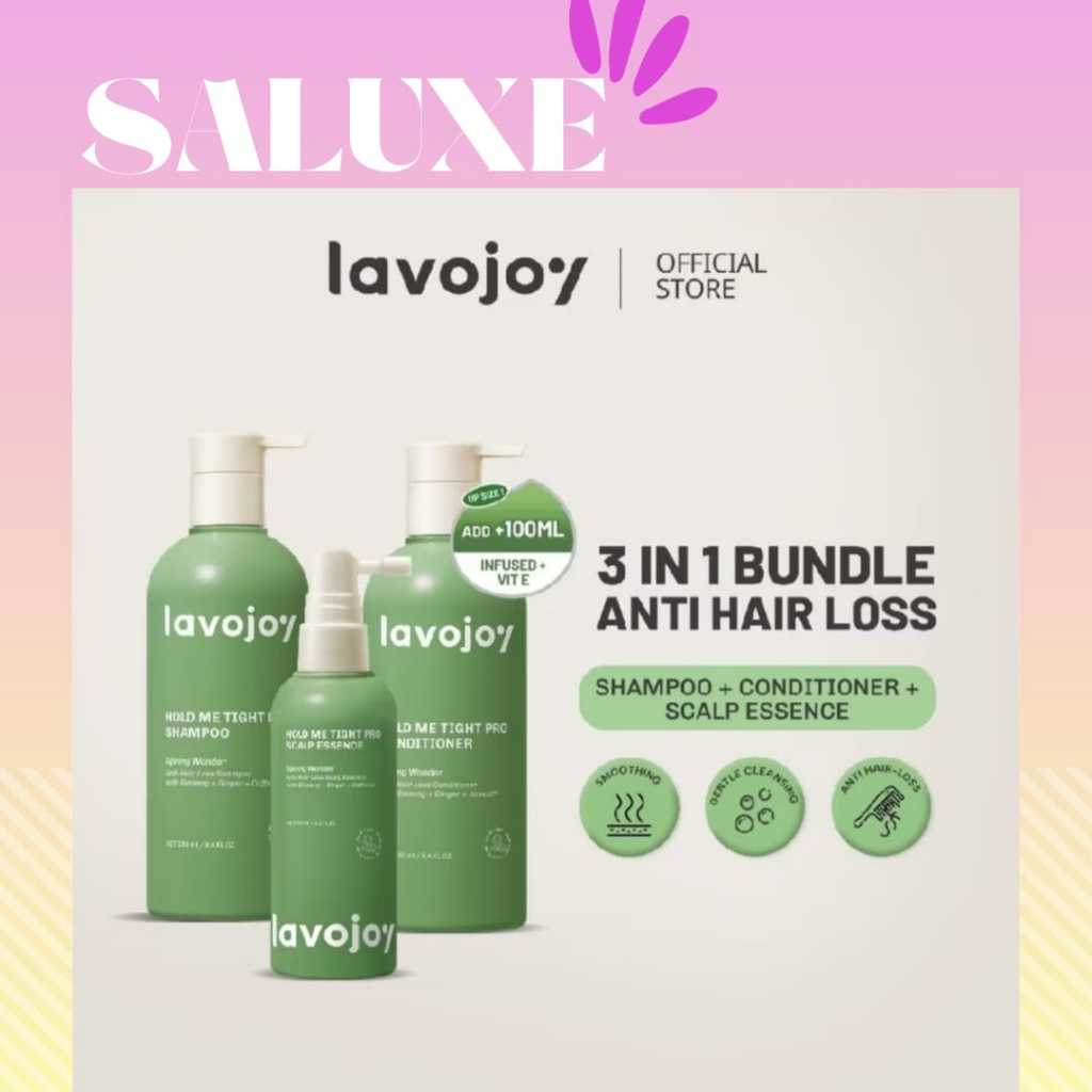 LAVOJOY Hold Me Tight Pro Shampoo | Conditioner | Scalp Essence Spring Wonder | Perawatan Rambut Rontok