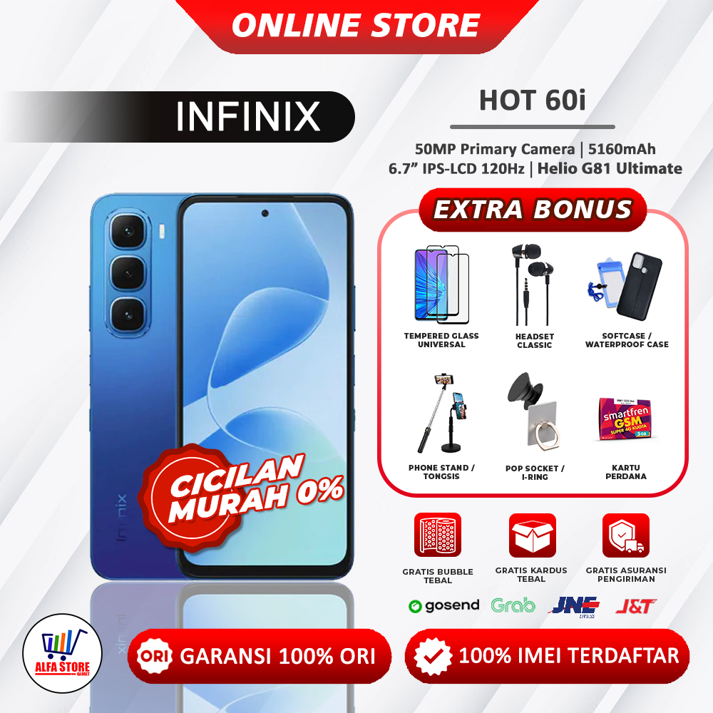Infinix Hot 60i NFC ram 8/256gb ram 6/128gb hot 50i nfc Garansi Resmi