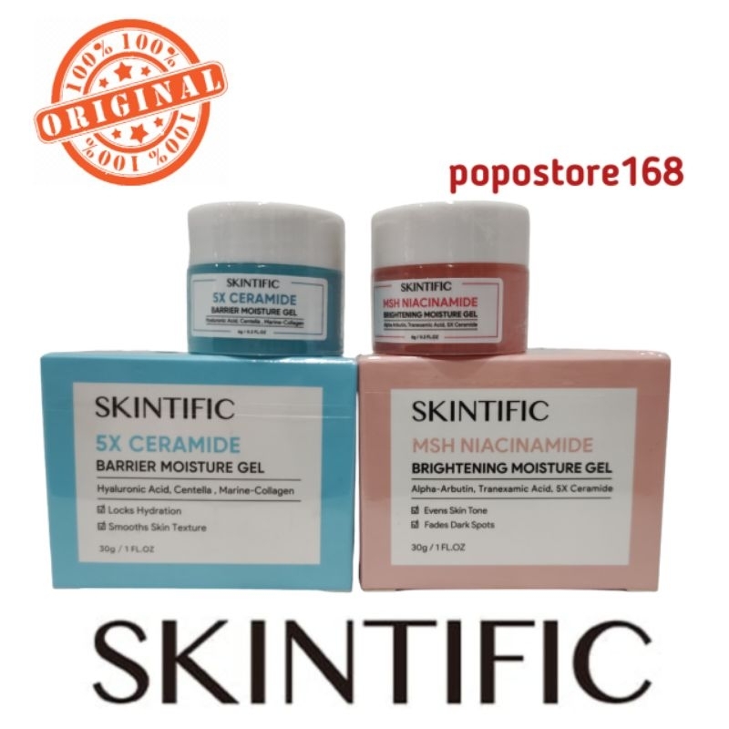 SKINTIFIC 5X CERAMIDE BARRIER MOISTURE GEL 30 GRAM ORIGINAL 100%/ MOISTURIZER SKINTIFIC BIRU MOISTURE GEL (PRODUK ASLI) UNTUK JERAWAT DAN PERBAIKAN WAJAH BERMASALAH