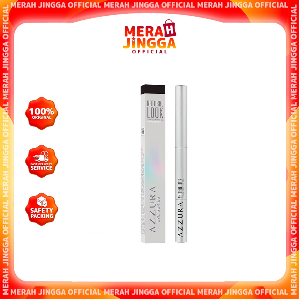 AZZURA Eyeliner Gel Natural Look Lasting Gel Black Eyeliner | Merah Jingga Official