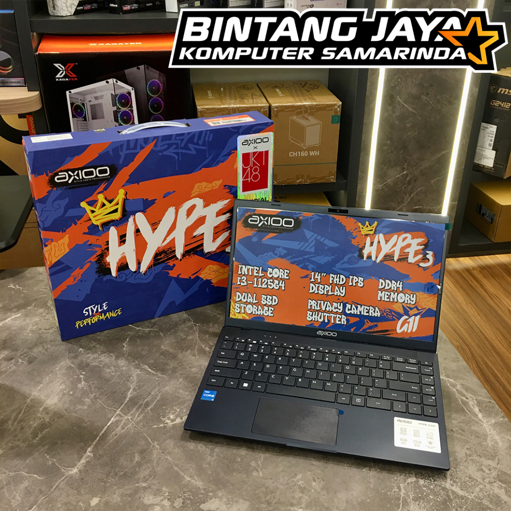 Laptop Axioo Hype 3 G11/Intel Core i3-1125G4/8GB/512GB SSD/14 Inch FHD/Win 11 (NON OHS)