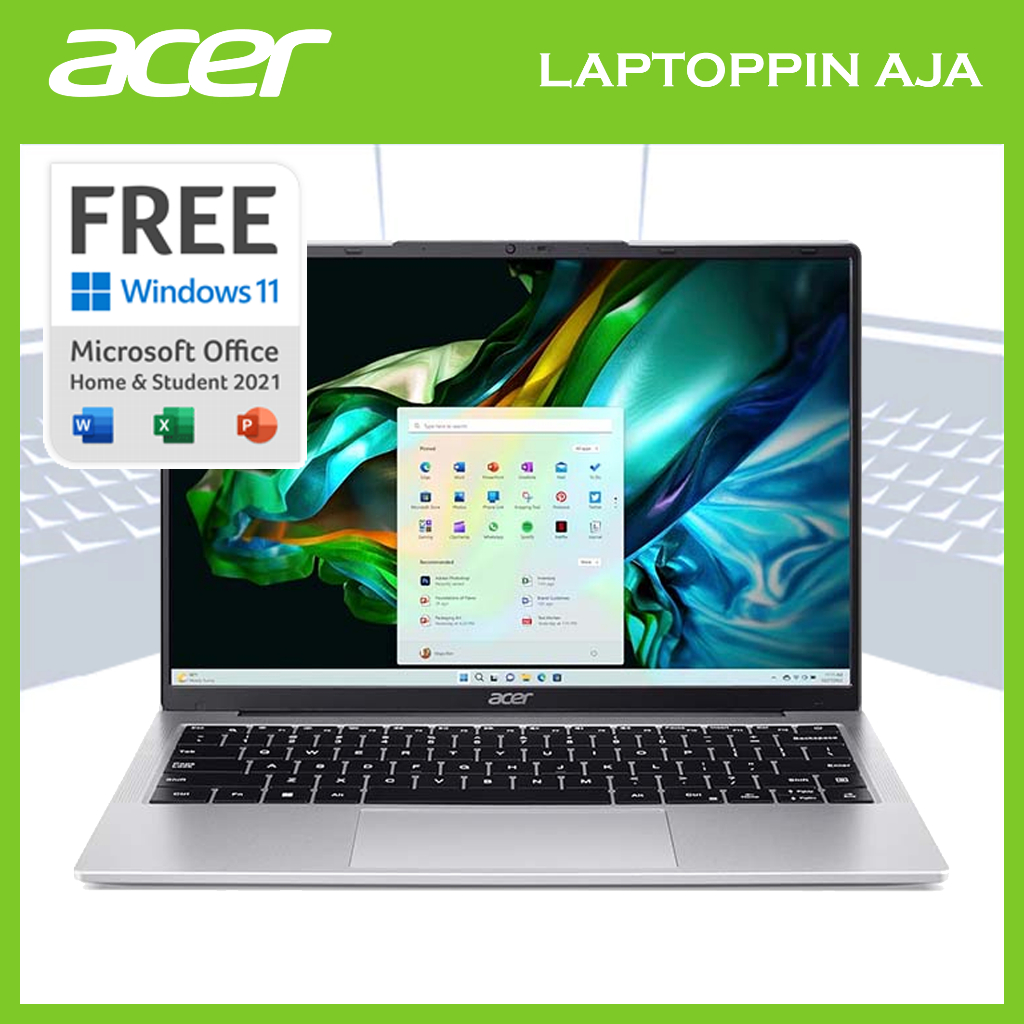 ACER ASPIRE LITE AL14-31P N300 CORE I3 N300 MEMORI 8 GB SSD 512 GB DOS
