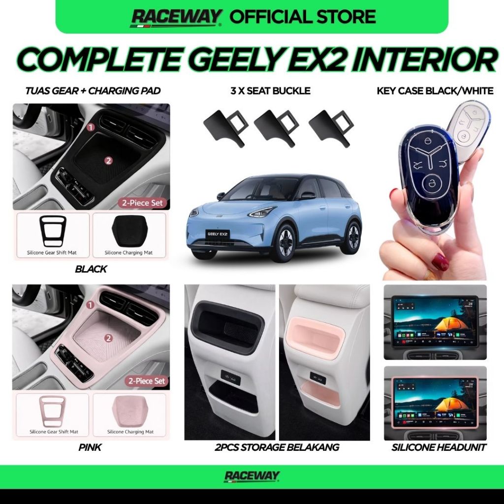 Jual RACEWAY GEELY EX2 Aksesoris Interior Lengkap | Shopee Indonesia