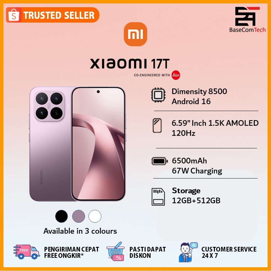 Handphone Xiaomi 17T | ROM 12GB/512GB | Leica Camera Dimensity 8500 6.59 inch 120Hz Garansi Resmi
