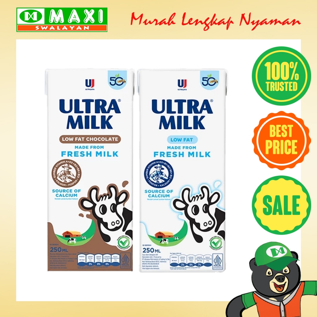 Jual Ultra Milk Low Fat Fresh 250ML | Shopee Indonesia