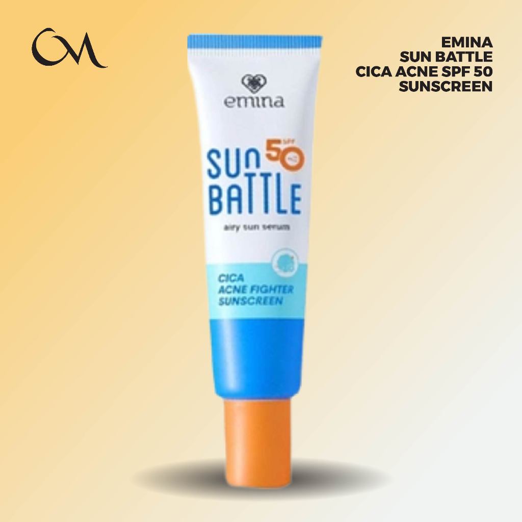 Emina Sun Battle SPF 50 PA++++ Cica Acne Fighter Sunscreen 30 Ml Perlindungan Maksimal Sinar UV