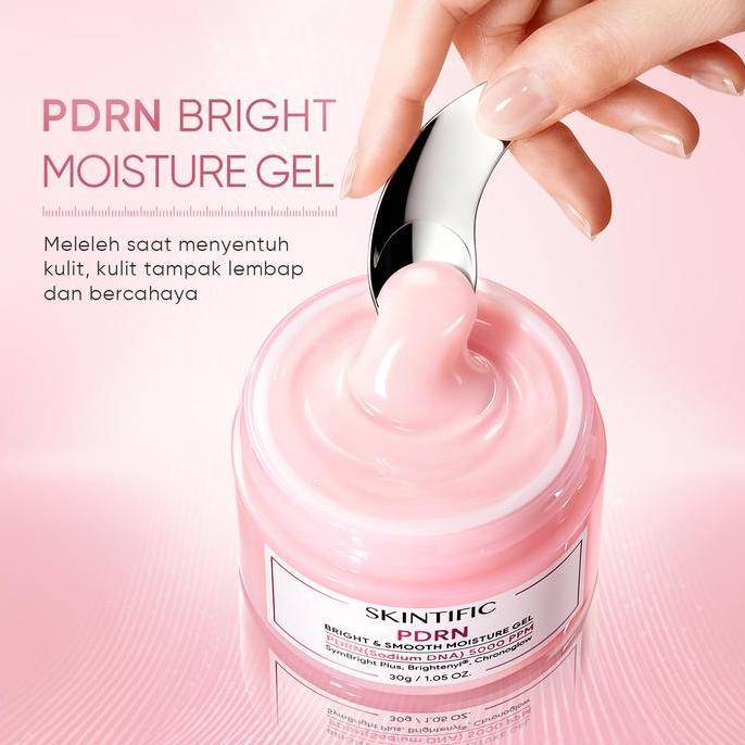 Skintific 2pcs Cream Pagi & Malam Set PDRN Bright & Smooth Moisture Gel 30g+Glow Bright Day Cream 30g | low Bright Day Cream 30g&Symwhite 377 Dark Spot Moisturizer Gel 30g