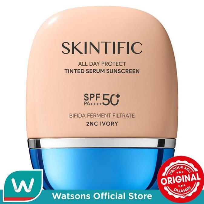 Skintific All Day Protect Tinted Serum Sunscreen SPF 50+ PA++++ 2NC Ivory 30g