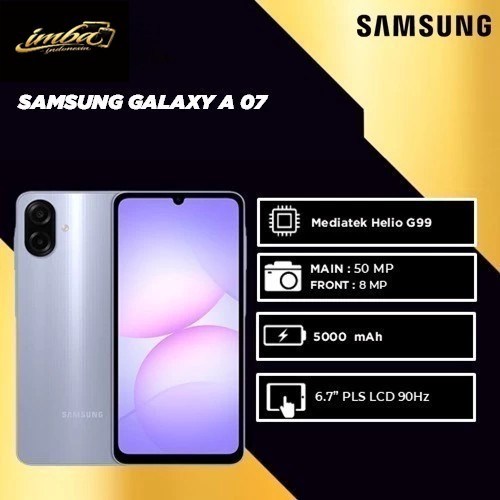 Samsung Galaxy A07 4G 4/64GB | 4/128GB | 6/128GB | 8/256GB [FREE ADAPTOR ORIGINAL SAMSUNG] - Garansi Resmi SEIN