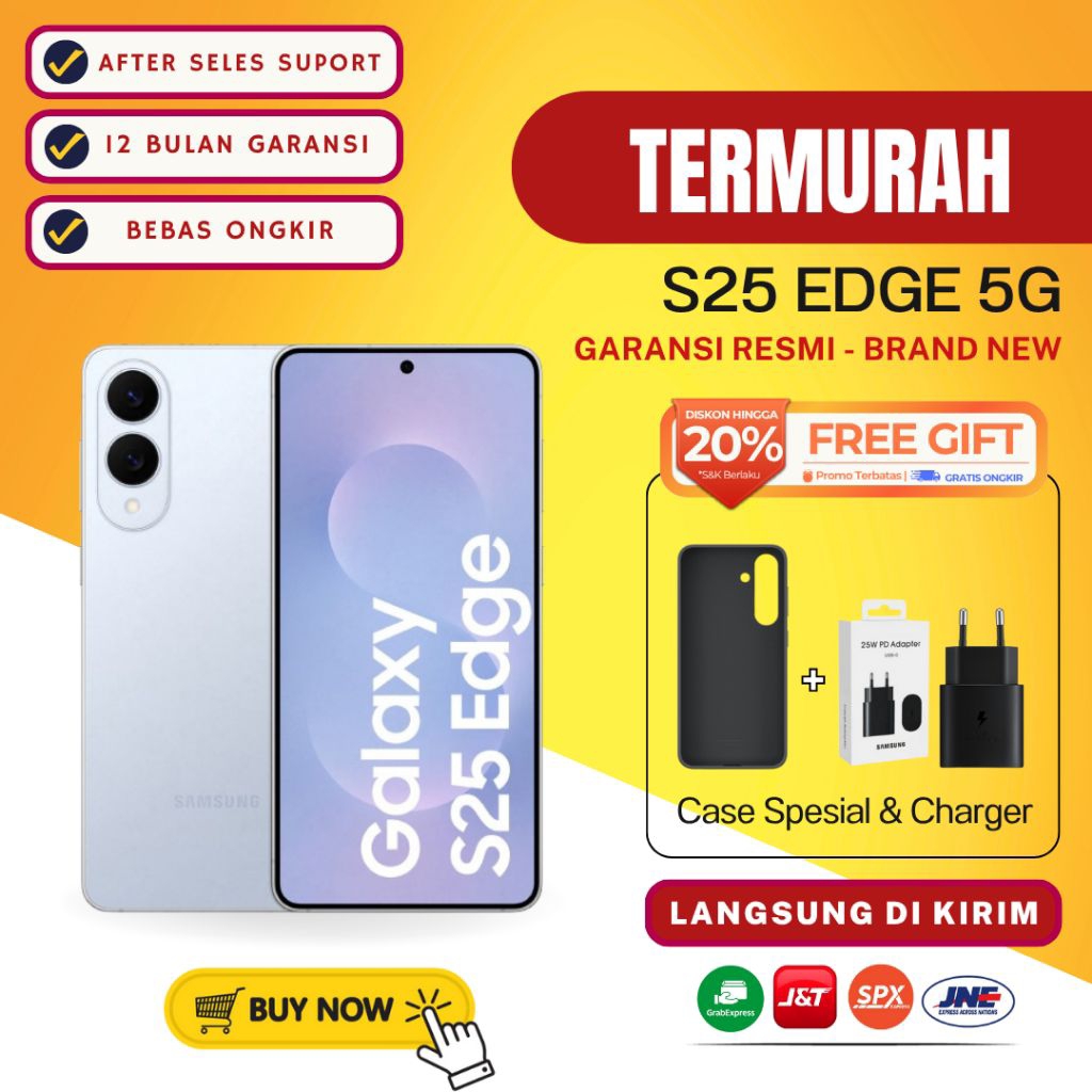 Jual Samsung Galaxy S25 Edge 5G 12GB/256GB 12GB/512GB Garansi Resmi | Shopee Indonesia