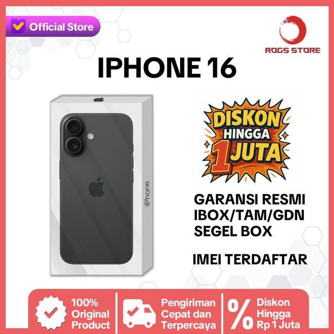 Apple iPhone 16 512GB 256GB 128GB - Garansi Resmi New BNIB