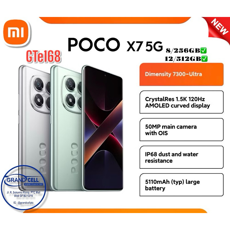 POCO X7 5G 8/256GB & 12/512GB Garansi Resmi Xiaomi Indonesia