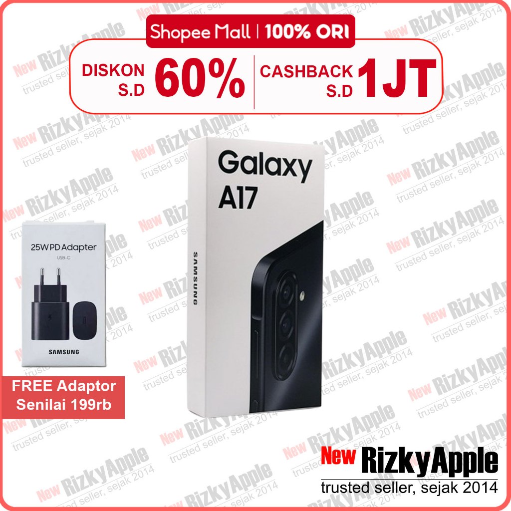 Samsung Galaxy A17 4G 5G 128GB 256GB [ Ram 8GB ] Resmi Samsung Indonesia Blue Grey Black Green