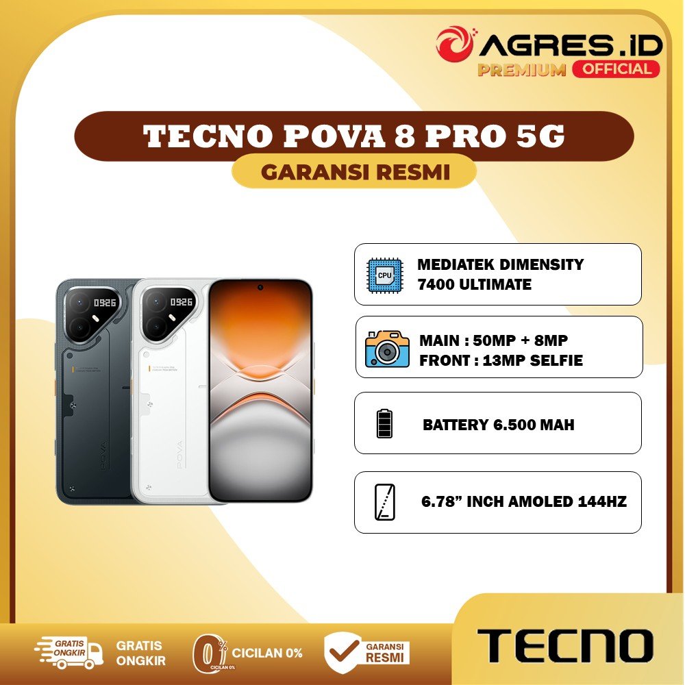 Jual Tecno Pova 8 Pro 5G 8GB/256GB Garansi Resmi Tecno Indonesia | Shopee Indonesia
