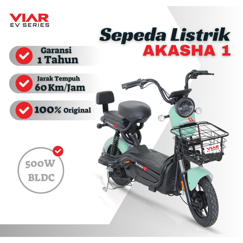 Jual SEPEDA LISTRIK AKASHA1 VIAR | Shopee Indonesia