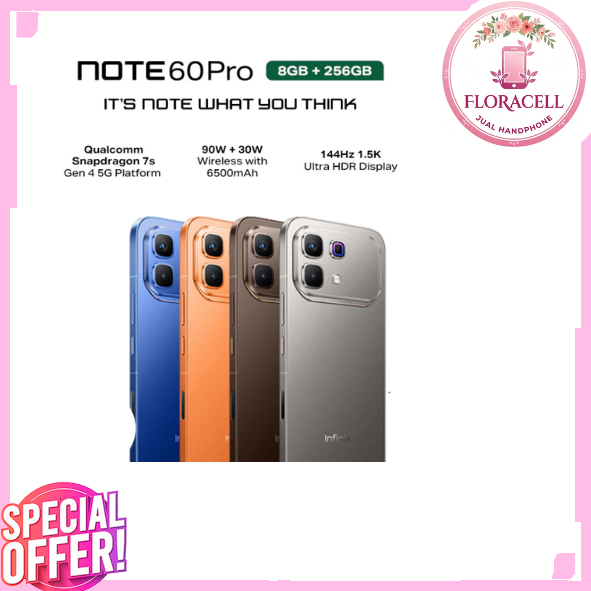 Infinix Note 60 Pro 8/256GB - Up to 16GB Extended RAM - Snapdragon 7s Gen 4 - 6.78” 1.5K Amoled - 50MP - 6500 mAh