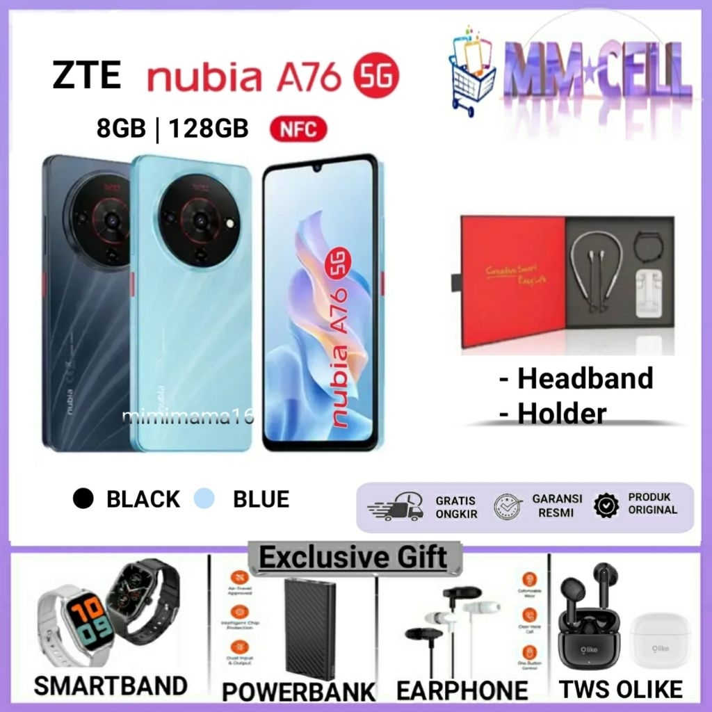 Jual ZTE NUBIA A76 5G NFC 8/128 GB GARANSI RESMI NUBIA INDONESIA | Shopee Indonesia