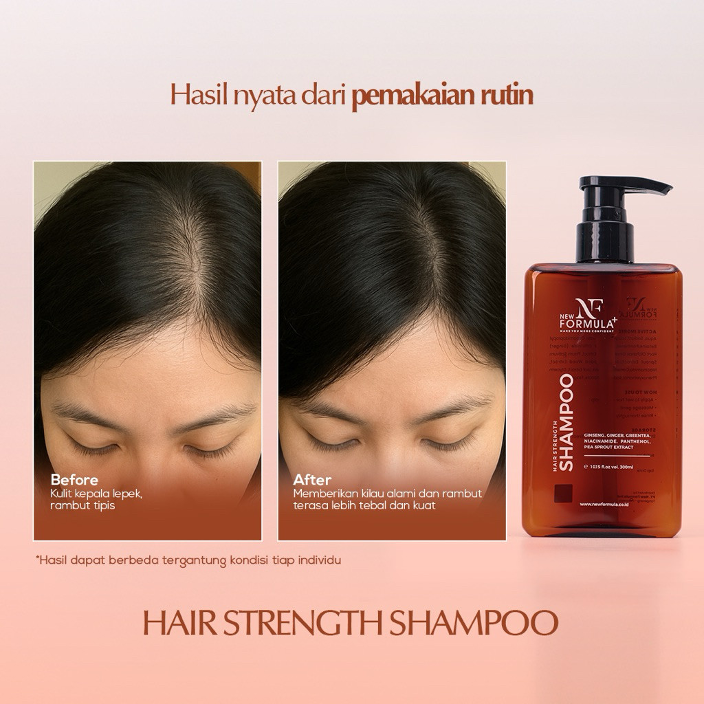 TERMURAH!!New Formula Hair Strength Shampoo 300ml - Penumbuh Rambut & Anti Rontok - Hair Growth - Hair Loss Fall