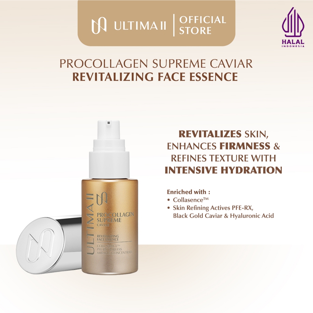 Jual ULTIMA II Procollagen Supreme Caviar Revitalizing Face Essence 30ml | Shopee Indonesia