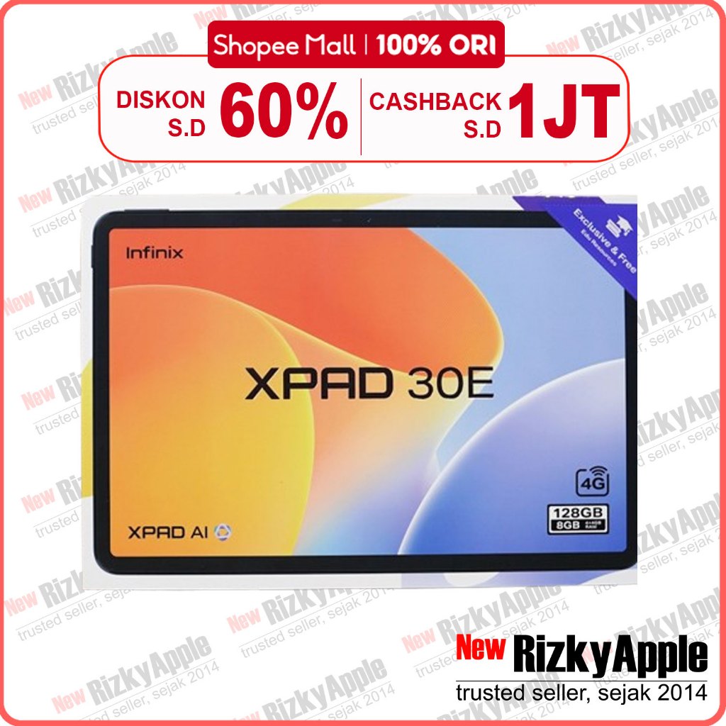 Infinix XPad 30e LTE 128GB [RAM 8GB] Blue Green Purple Garansi Resmi Infinix Indonesia | Layar 11 Inch FHD+ 90Hz | Baterai 7000mAh | Dual Speaker | Tablet Android Original | LTE Original