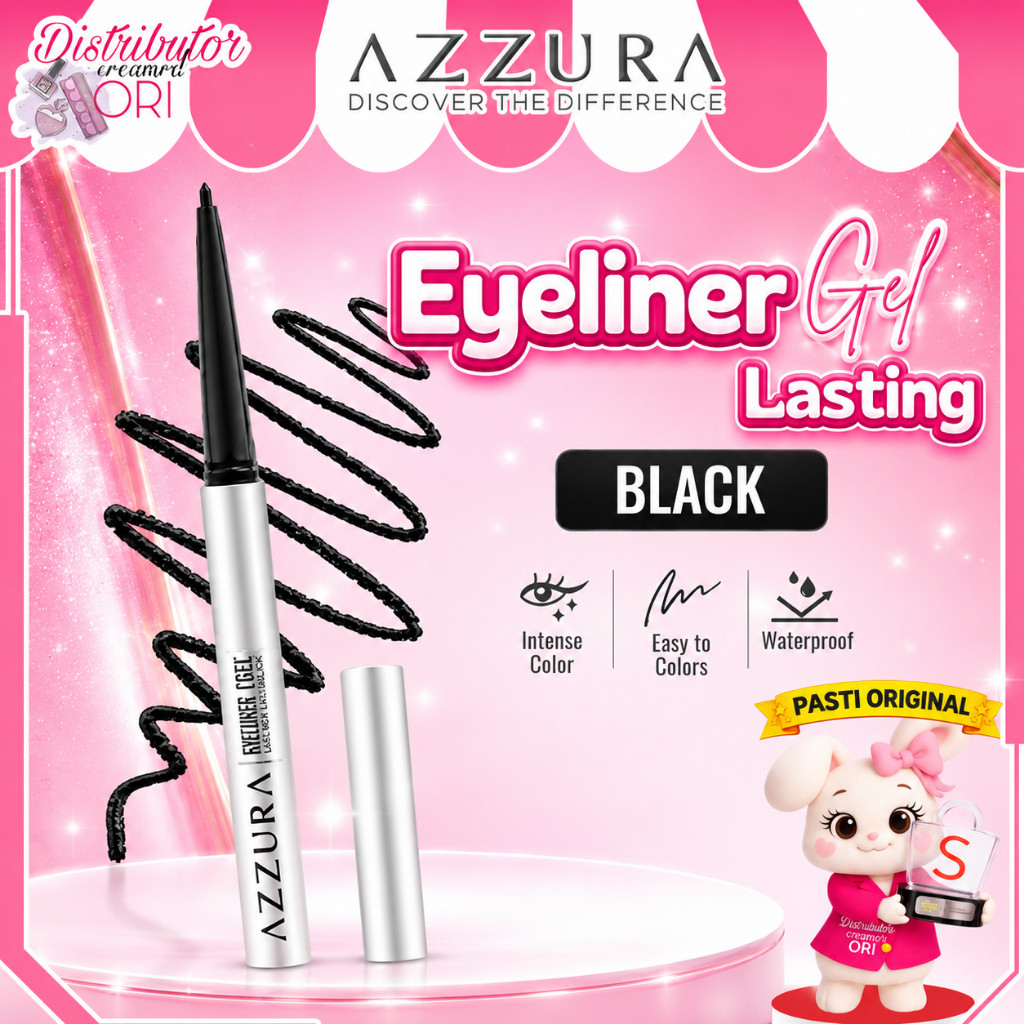 AZZURA Eyeliner Lasting Gel Eye Series | Distributor Cream Ori