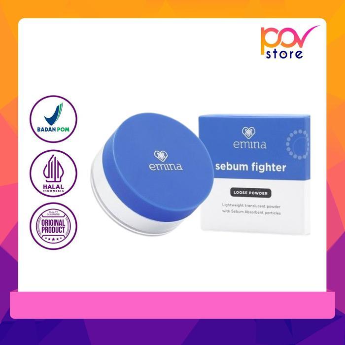 READY Terlaaris POVSTOREID Emina Sebum Fighter Loose Powder 8 g Promo Murah