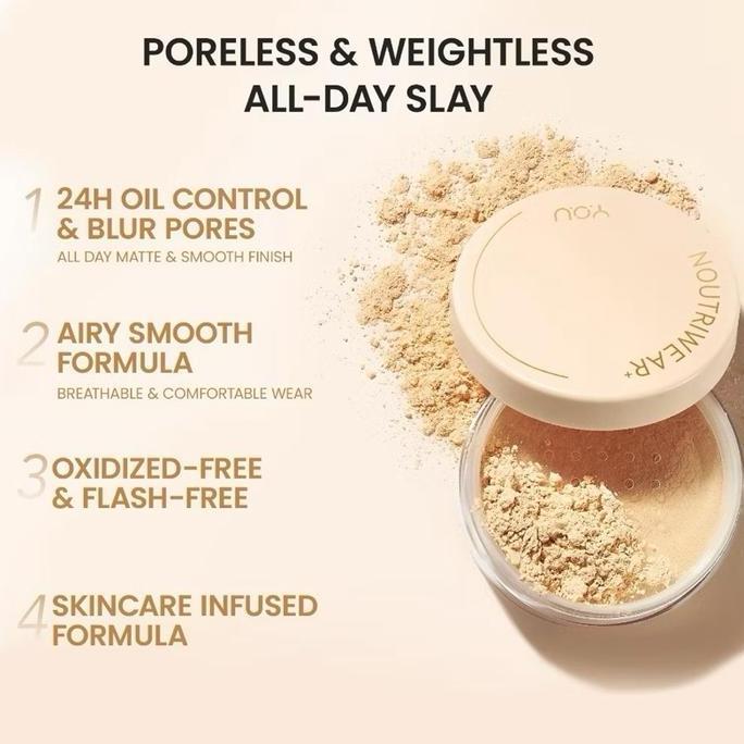 SUPER HEMAT - YOU Noutriwear+ Airy Fit Loose Powder Nourishing Oil control tahan lama loose powder Y.O.U you You 15g 15gr noutriwear