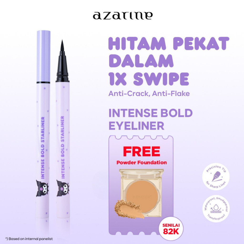 [LIMITED EDITION]Azarine Intense Bold Starliner [0.55ml] Eyeliner Hitam Waterproof Longlasting Smudgeproof Transferproof Anti Luntur di Kelopak Berminyak