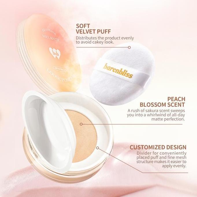 HARGA GROSIR - BNB Barenbliss Bloomatte Soul Matte Loose Powder 6.8g/Bedak Tabur