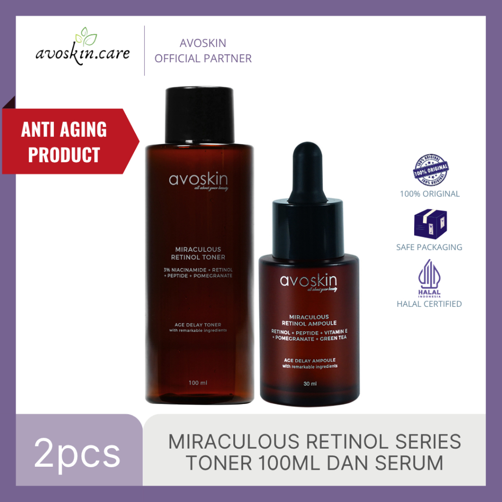Avoskin Miraculous Retinol Series [Retinol Toner + Ampoule]