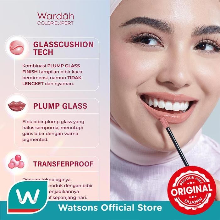 Wardah Glasting Liquid Lip 07 Rouge Flare 3.5g