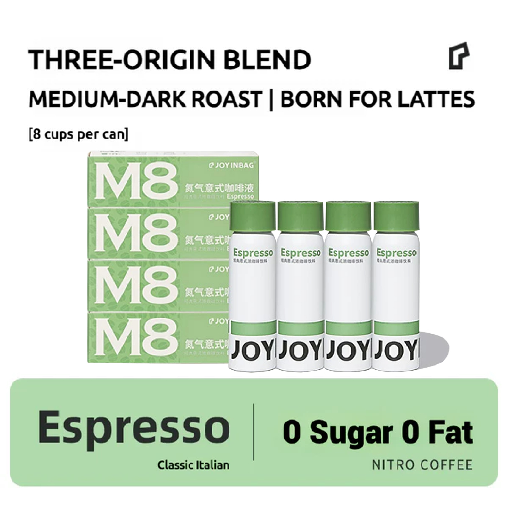 Jual [ 4pcs ] JOYINBAG M8 Espresso Nitro Coffee 8 Espresso Shots [ Classic Espresso ] Nitro Kopi Instan | Shopee Indonesia